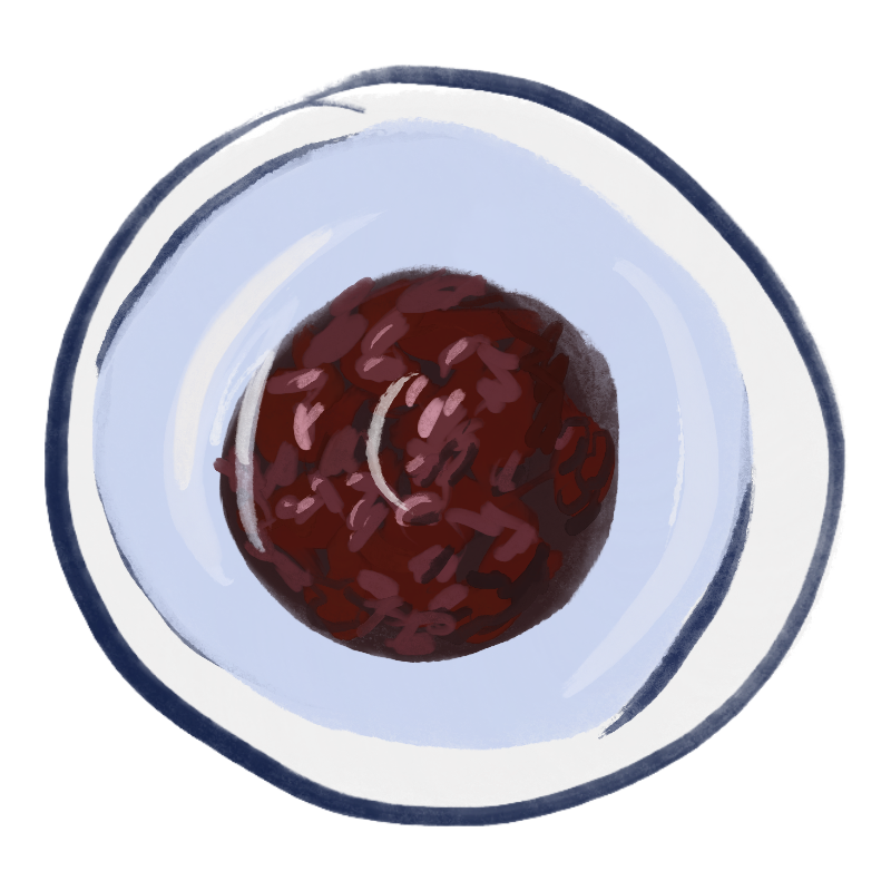 red beans soaked in water